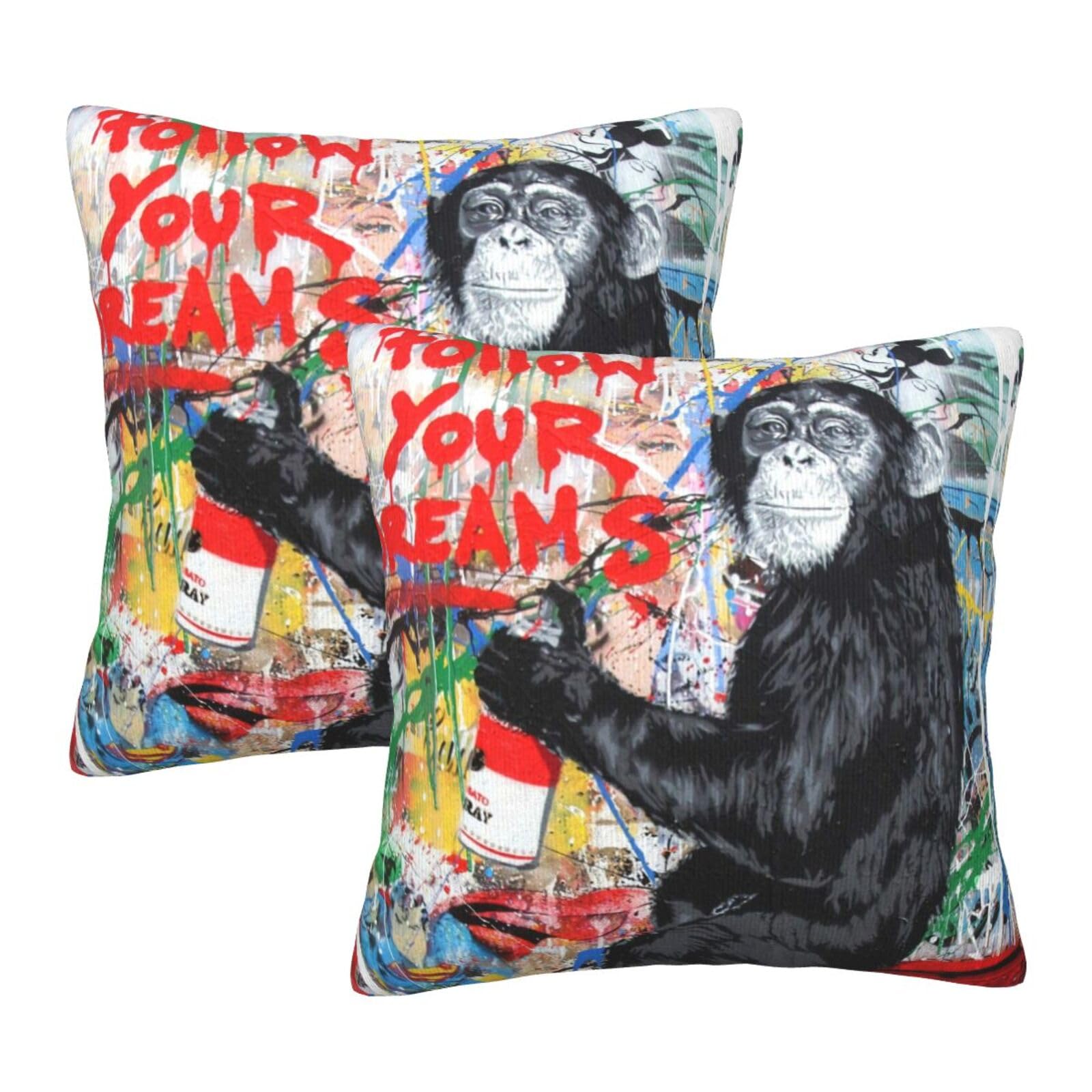 バンクシークッションカバー 2枚セット Amazon.co.jp: 枕カバー 2枚セット Banksy バンクシー 落書きアート